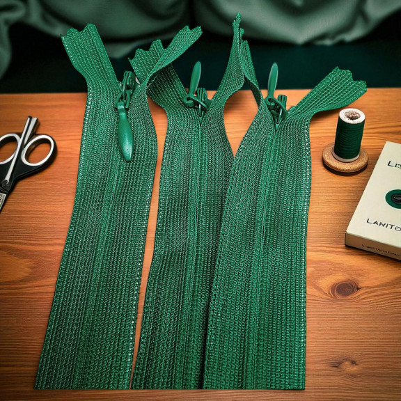 40 cm Kapalı Uçlu (Dipli) Gizli Tül Fermuar  ZPHSN0040TUL