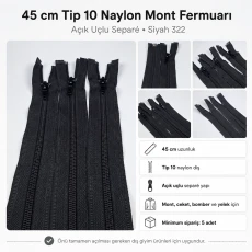 45 cm / 17.72 in N5 / #5 Nylon Coil Jacket Zipper – Open End ZPHSN0045T10