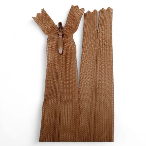 50 cm Kapalı Uçlu (Dipli) Gizli Tül Fermuar ZPHSN0050TUL