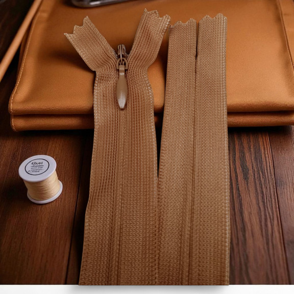 50 cm Kapalı Uçlu (Dipli) Gizli Tül Fermuar ZPHSN0050TUL