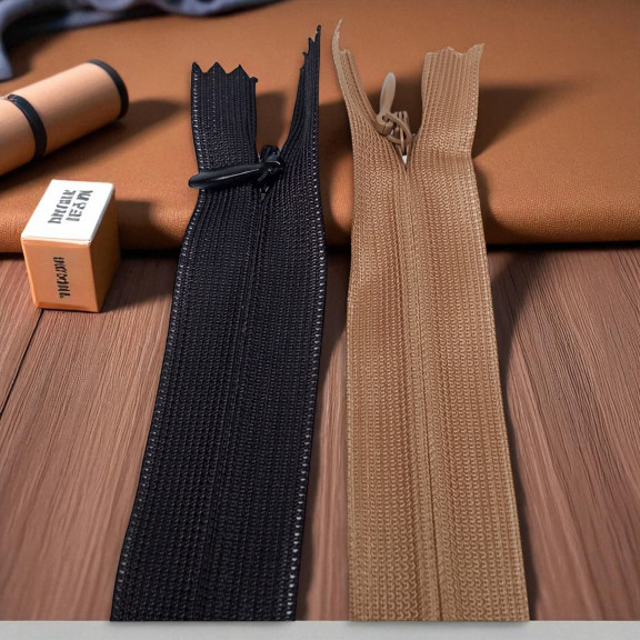 50 cm Kapalı Uçlu (Dipli) Gizli Tül Fermuar ZPHSN0050TUL