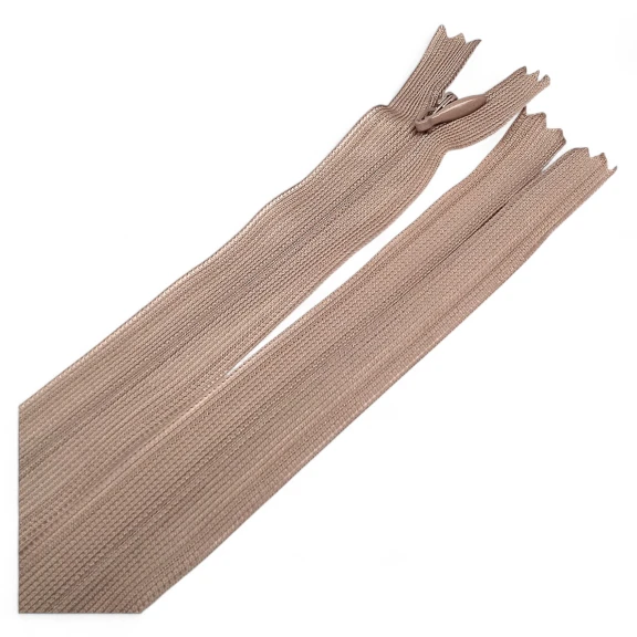 60 cm Kapalı Uçlu (Dipli) Gizli Tül Fermuar ZPHSN0060TUL