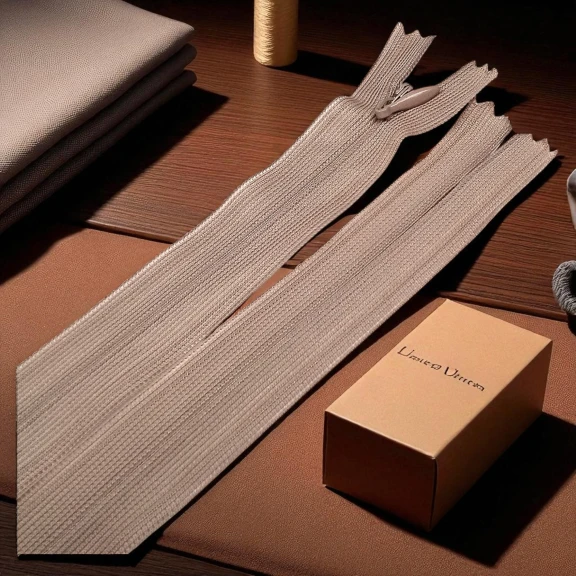 60 cm Kapalı Uçlu (Dipli) Gizli Tül Fermuar ZPHSN0060TUL