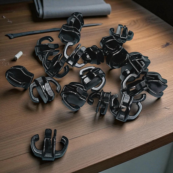 Çift Elcikli Tip 10 Naylon Fermuar Kursörü Çadır Fermuarı Kursörü IN002N10C