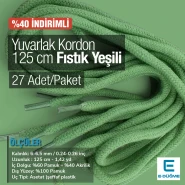 Braided Cord 130 cm - 1,42 yd Cotton Pistachio Green PROMO PROMOYKRD00PFGreen