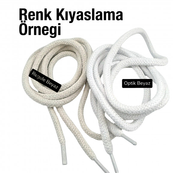 Yuvarlak Kordon 130 cm Pamuk Açık Bej Tres Kordon 100 Ad YKRD00PAbej