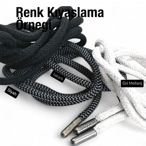 Yuvarlak Kordon 130 cm Pamuk Siyah Tres Kordon 100 Ad YKRD00PBlack