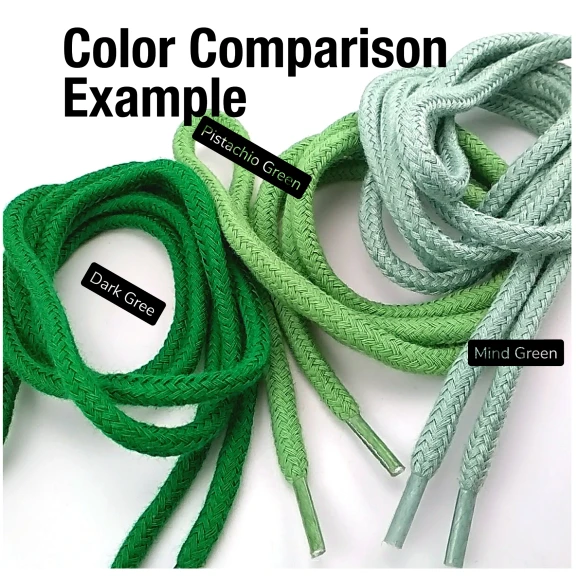 Braided Cord 130 cm - 1,42 yd Cotton Dark Green Tres Cord 100 Pcs YKRD00PDGreen