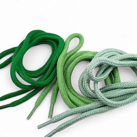 Braided Cord 130 cm - 1,42 yd Cotton Dark Green Tres Cord 100 Pcs YKRD00PDGreen