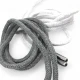Braided Cord 130 cm - 1,42 yd Cotton Grey Melange Tres Cord 100 Pcs YKRD00PGMelanj