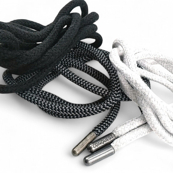 Yuvarlak Kordon 130 cm Pamuk Gri Melanj Tres Kordon 100 Ad YKRD00PGMelanj