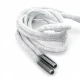Braided Cord 130 cm - 1,42 yd Cotton Grey Melange Tres Cord 100 Pcs YKRD00PGMelanj