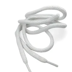 Braided Cord 130 cm - 1,42 yd Cotton Optic White Tres Cord 100 Pcs YKRD00PAbej