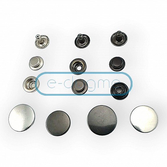 Stainless Italian Style Coat Snap Button Deluxe Series 501 DLX00501P