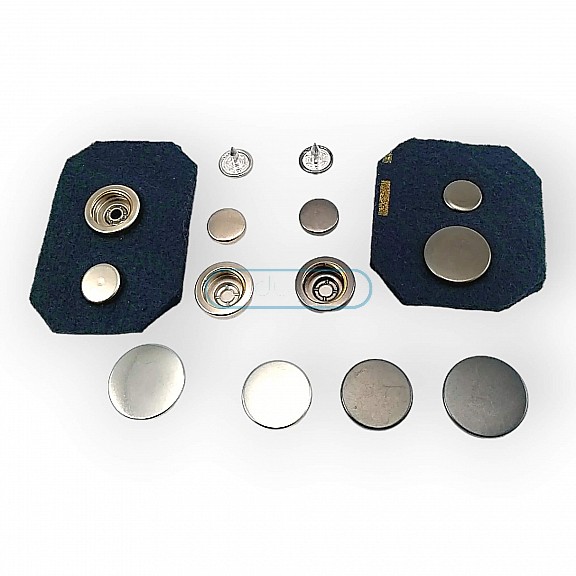 Stainless Coat Snap Button Deluxe Series 503C Italian Style DLXC00503P