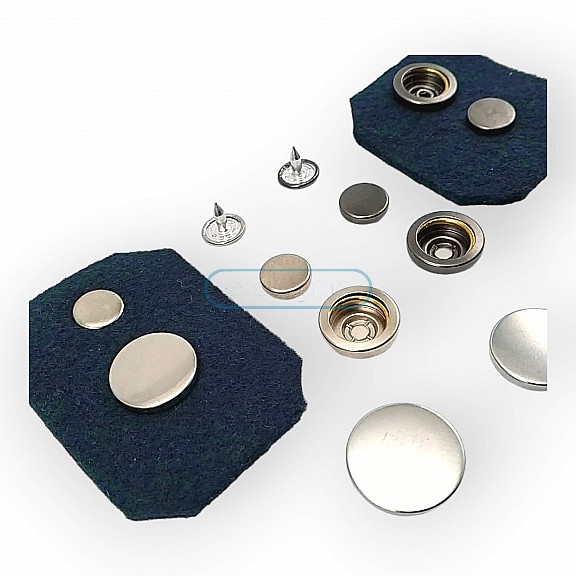 Stainless Coat Snap Button Deluxe Series 503C Italian Style DLXC00503P