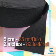 Dokuma Lastik 5 cm - 25 mt/Rulo DOKL00050