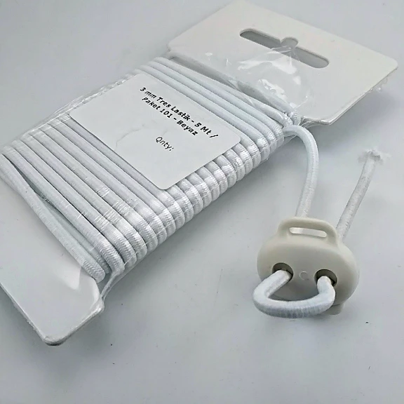 Yuvarlak Lastik Beyaz 3 mm Tres Lastik 5 mt  LYV0005PK101