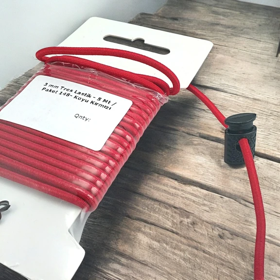 Yuvarlak Lastik Koyu Kırmızı 3 mm Tres Lastik 5 mt LYV0005PK148