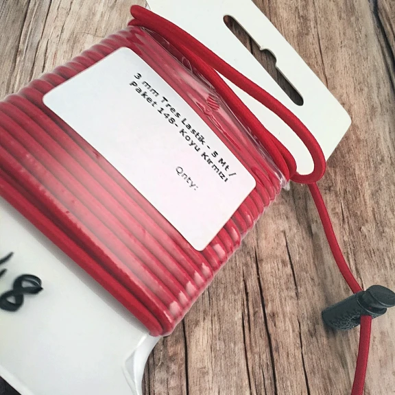 Yuvarlak Lastik Koyu Kırmızı 3 mm Tres Lastik 5 mt LYV0005PK148