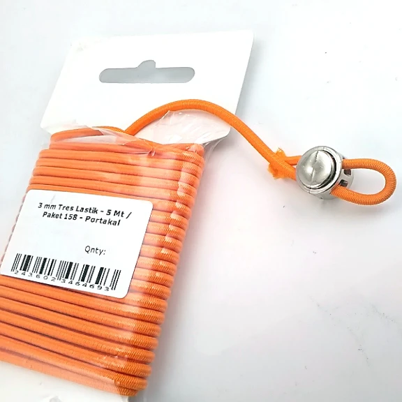Yuvarlak Lastik Portakal  3 mm Tres Lastik 5 mt  LYV0005PK158