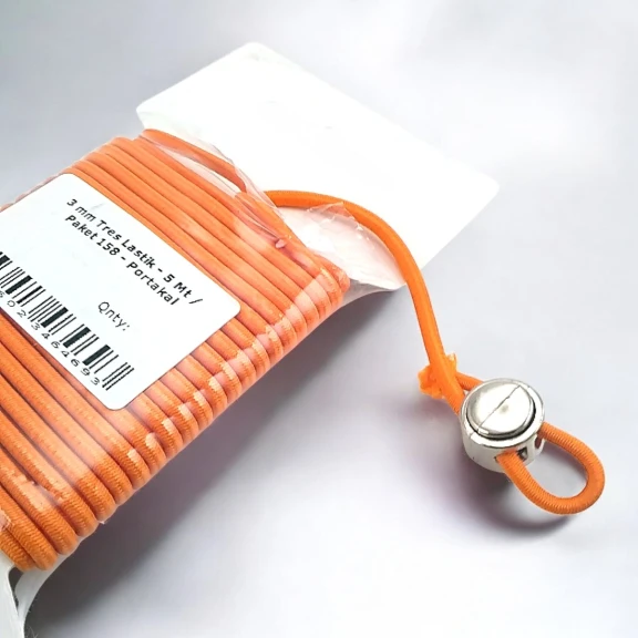 Yuvarlak Lastik Portakal  3 mm Tres Lastik 5 mt  LYV0005PK158