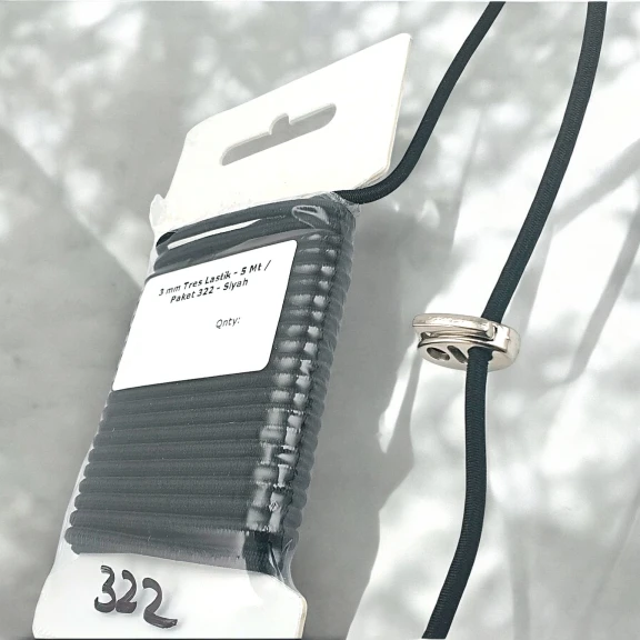 Yuvarlak Lastik Siyah  3 mm Tres Lastik 5 mt  LYV0005PK322