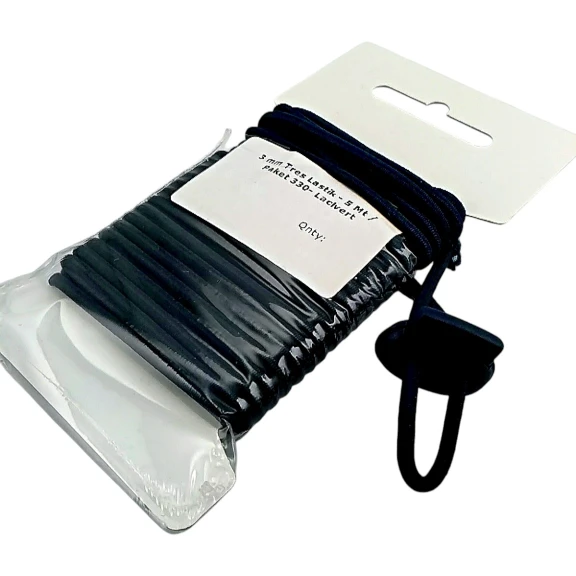 Yuvarlak Lastik Lacivert 3 mm Tres Lastik 5 mt  LYV0005PK330