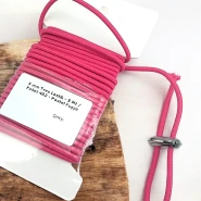 Round Rubber,Pastel Fuchsia, 3 mm, Tres Rubber, 5 meters LYV0005PK402