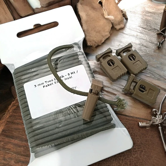 Yuvarlak Lastik Haki 3 mm Tres Lastik 5 mt  LYV0005PK514