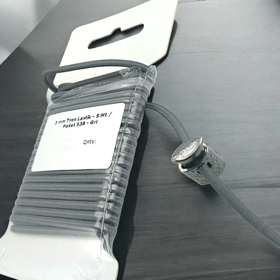 Yuvarlak Lastik gri  3 mm Tres Lastik 5 mt  LYV0005PK538