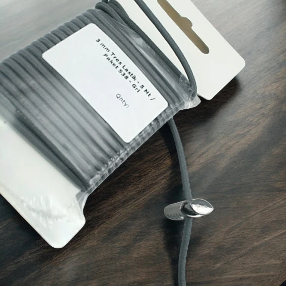 Yuvarlak Lastik gri  3 mm Tres Lastik 5 mt  LYV0005PK538