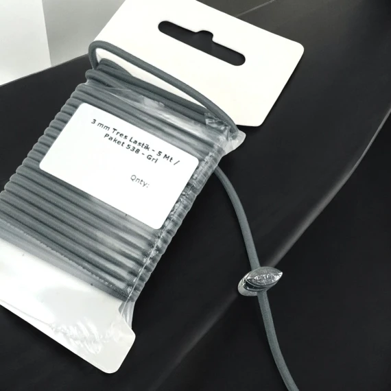 Yuvarlak Lastik gri  3 mm Tres Lastik 5 mt  LYV0005PK538