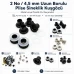 Plise Sineklik Kuşgözü 2 No / 4,5 mm Uzun Borulu Metal veya Plastik Pul Seçenekli 250 Adet/Paket KSAC0002SiU