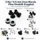 Plise Sineklik Kuşgözü 2 No 4,5 mm Uzun Borulu Metal veya Plastik Pul Seçenekli 250 Adet/Paket