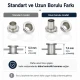 Plise Sineklik Kuşgözü 2 No 4,5 mm Uzun Borulu Metal veya Plastik Pul Seçenekli 250 Adet/Paket