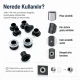 Plise Sineklik Kuşgözü 2 No 4,5 mm Uzun Borulu Metal veya Plastik Pul Seçenekli 250 Adet/Paket