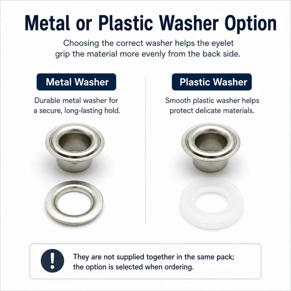 Plise Sineklik Kuşgözü 2 No 4,5 mm Uzun Borulu Metal veya Plastik Pul Seçenekli 250 Adet/Paket