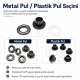 Pleated Fly Screen Eyelet 5.3 mm Inner Diameter Steel with Washer for Footwear and Bags