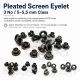 Pleated Fly Screen Eyelet 5.3 mm Inner Diameter Steel with Washer for Footwear and Bags