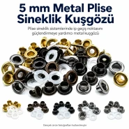 5 mm Metal Plise Sineklik Kuşgözü 1.000 Adet/Paket KSAC0003Sin5