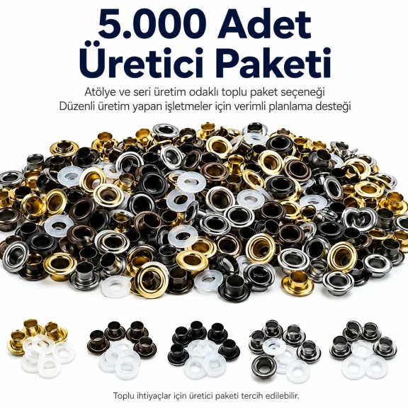 5 mm Metal Plise Sineklik Kuşgözü - Plise sineklik ve perde sistemlerinde kullanılan metal kuşgözü kapsülü