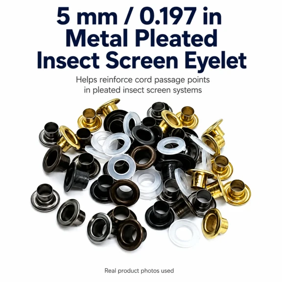 5 mm Metal Plise Sineklik Kuşgözü - Plise sineklik ve perde sistemlerinde kullanılan metal kuşgözü kapsülü