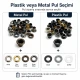 3 No Ekstra Uzun Metal Plise Sineklik Kuşgözü, 5-5,5 mm, kumaş, deri ve tekstil aksesuarları için ideal