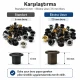 3 No Ekstra Uzun Metal Plise Sineklik Kuşgözü, 5-5,5 mm, kumaş, deri ve tekstil aksesuarları için ideal