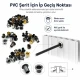 3 No Ekstra Uzun Metal Plise Sineklik Kuşgözü, 5-5,5 mm, kumaş, deri ve tekstil aksesuarları için ideal