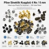 Plise Sineklik Kuşgözü 4 No / 6 mm Metal veya Plastik Pul Seçenekli 250 Adet/Paket KSAC0004Sin