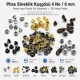 Plise sineklik kuşgözü 4 No 6 mm metal ve plastik pul seçenekleri ile 250 adet paket