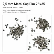 2,5 mm Metal Saç Pim 25x35 5000 Adet MRTP002535