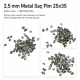 2.5 mm Steel Pin, 25x35 dimensions, 5000 pieces pack, high-grade metal for precision work